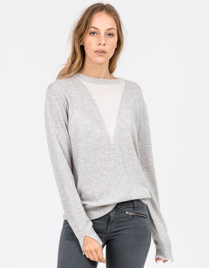 Cashmere V Insert Sweat - Image 2