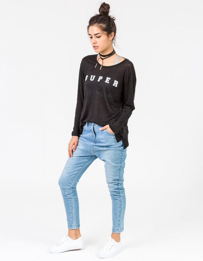 Cashmere V Insert Sweat - Image 5