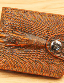 crocodile pattern wallet men's short (Shallow Brown)